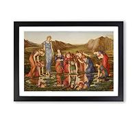 The Mirror of Venus by Edward Burne-Jones Framed Print | A2 Black Framed Wall Art | Ready to Hang | Modern Nature Picture | Living Room Bedroom Lounge Office