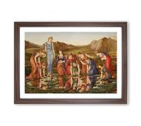 The Mirror of Venus by Edward Burne-Jones Framed Print | A2 Walnut Framed Wall Art | Ready to Hang | Modern Nature Picture | Living Room Bedroom Lounge Office