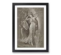 The Mirror of Venus by Walter Crane Framed Print | A2 Black Framed Wall Art | Ready to Hang | Modern Animal Picture | Living Room Bedroom Lounge Office