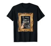 The Mischief Cat Art - Funny Vintage Cat Biting Hand Design T-Shirt