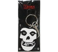 The Misfits Crimson Ghost Skull Metal Keychain - 2.25" x 1.5" - Horror Punk Band Accessory with Retail Display Card - Official Skull Logo for Fans, Collectors & Gifts