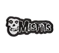 The Misfits Patch - Embroidered Crimson Ghost Skull - Punk Rock Band Logo Patches - Horror Punk Music - Iron On Embroidery - Size: 4.9 x 2.1 in (12.5 x 5.3 cm)