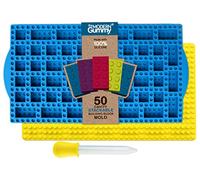 The Modern Gummy Silicone stacking block mold with dropper by ; Gelatin, Chocolate, Ice, Fruit Snacks, Party Favor Mold