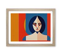 The Modern Woman Vol.1 Abstract Framed Print | A4 Oak Framed Wall Art | Ready to Hang | Abstract Fantasy Picture | Living Room Bedroom Lounge Office