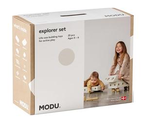 The MODU Explorer Set |Sand Grey & Honey Yellow| Premium Life-Size Building Toy for Kids | 15+ Builds for Active Play & Motor Skills | Ride-On & Balance Toy | Creative Play for Toddlers, Age 0-6