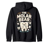 The Molar Bear Pediatric Dentist Dentistry Zip Hoodie