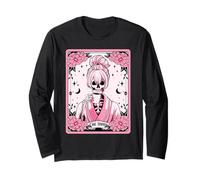 The Mom Tarot Card Skeleton Mama Coffee Lover Mother's Day Long Sleeve T-Shirt