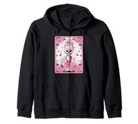 The Mom Tarot Card Skeleton Mama Coffee Lover Mother's Day Zip Hoodie