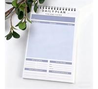 The Momentum A5 Spiral Daily Planner Pad - Undated Refillable Meeting Notebook for Work with To-Do List, Cute Desk Accessories & Girly Office Decor for Women