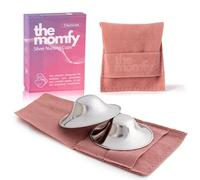 The MOMFY Silver Nursing Cups, Silver Nipple Shields - Trilaminated Protective Breast Shields for Breastfeeding, Dermatologically Tested | Nickel Free | Free Storage Pouch