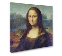 The Mona Lisa by Leonardo da vinci Canvas Print | Gallery Wrapped 30mm Frame Wall Art | 14x14 inches | Ready to Hang | Classic Picture | Living Room Bedroom Lounge Office