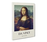 The Mona Lisa By Leonardo Da Vinci Canvas Print | Gallery Wrapped 30mm Frame Wall Art | 24x16 inches | Ready to Hang | Classic Picture | Living Room Bedroom Lounge Office