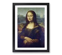 The Mona Lisa by Leonardo Da Vinci Framed Wall Art Print A2 Black