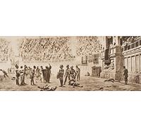 The Monk Almachis Attempting To Stop The Gladiatorial Combat From The Picture By Professor Ademollo From The Book The Outline Of History By HGWells Volume 2 Published 1920 Poster Print (44 x 18)