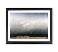The Monk By The Sea By Caspar David Friedrich Classic Painting Framed Print | A4 Black Framed Wall Art | Ready to Hang | Classic Nautical Picture | Living Room Bedroom Lounge Office