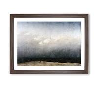 The Monk By The Sea By Caspar David Friedrich Framed Print Walnut A2