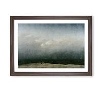 The Monk by The Sea by Caspar David Friedrich Framed Print Walnut A2