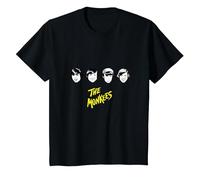 The Monkees B&W Faces T-Shirt, Youth, Black, Small