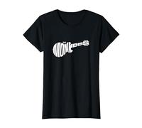 The Monkees Classic White Guitar Logo Black T-Shirt, Women, Black, Medium