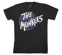 The Monkees Retro Dot Band Logo T-Shirt in Black | Size: Large The Monkees Black L