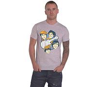The Monkees T Shirt Vinyl Heads Band Logo Official Mens Grey M