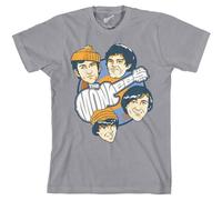 The Monkees T Shirt Vinyl Heads Band Logo Official Mens Grey XL