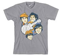 The Monkees Vinyl Heads Official Tee T-Shirt Mens Unisex (Large) Grey