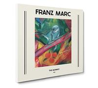 The Monkey By Franz Marc Canvas Print | Gallery Wrapped 30mm Frame Wall Art | 20x20 inches | Ready to Hang | Classic Animals Picture | Living Room Bedroom Lounge Office