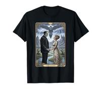 The Monster Frankenstein and Bride Lovers Tarot Card T-Shirt