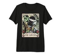 The Monster Frankenstein and Bride The Lovers Tarot Card Premium T-Shirt