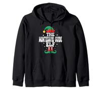 The Montessori Guide Elf Funny Christmas Matching Family Zip Hoodie