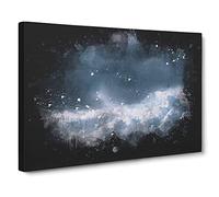 The Mood Of The Clouds Paint Splash Canvas Print | Gallery Wrapped 30mm Frame Wall Art | 20x14 inches | Ready to Hang | Modern Picture | Living Room Bedroom Lounge Office