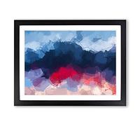The Mood Of The Sky In Abstract Modern Art Framed Print | A4 Black Framed Wall Art | Ready to Hang | Abstract Landscape Picture | Living Room Bedroom Lounge Office