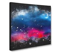 The Mood of the Sky Paint Splash Canvas Print | Gallery Wrapped 30mm Frame Wall Art | 20x20 inches | Ready to Hang | Modern Picture | Living Room Bedroom Lounge Office