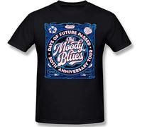 The Moody Blues T Shirt Men Casual Short Sleeves Novelty Shirt Tee TopsT Shirt Casual Round Neck Easy Tee Comfortable Tees Black XL