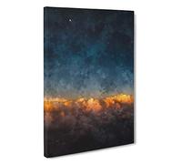 The Moon Above Nebraska Canvas Print | Gallery Wrapped 30mm Frame Wall Art | 30x20 inches | Ready to Hang | Modern Space Picture | Living Room Bedroom Lounge Office