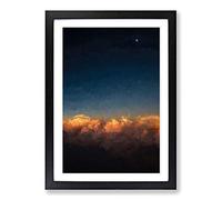 The Moon Above Nebraska in Abstract Framed Print | A2 Black Framed Wall Art | Ready to Hang | Abstract Space Picture | Living Room Bedroom Lounge Office