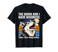 The Moon and I Have Business Daily Husky Value Graphic T-Shirt