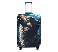 The Moon and The Wolf Elastic Travel Luggage Cover Suitcase Protector, Print Suitcase Baggage Cover Anti-Scratch