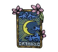 The Moon Astrology Iron-On Patch | Flowers ironable Patch, Clouds Embroidery Patch, Moonbadges Finally Home