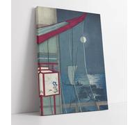 The Moon Beyond Shinagawa by Kobayashi Kiyochika Canvas Wall Art Print Picture - 24 inch wide x 36 inch high (Frame Depth 30mm)