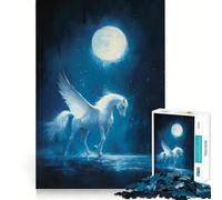 The Moon Call to Pegasus Jigsaw Puzzles for Teenagers 1000 Pieces Logic Game Home Pastime Precise Cut Festival Gift (38x52cm)
