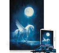 The Moon Call to Pegasus Jigsaw Puzzles for Teenagers 1000 Pieces Logic Game Home Pastime Precise Cut Festival Gift (38x52cm)