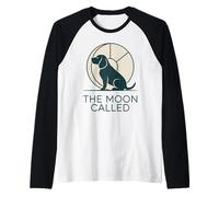 THE Moon Called Beagle Basset Hound Canine Moon Pet Raglan Baseball Tee