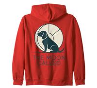 THE MOON CALLED Beagle Basset Hound Canine Moon Pet Zip Hoodie