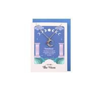 The Moon Celestial Amethyst Necklace Card KDMD Gold One Size