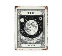 The Moon Celestial Landscape Pattern Metal Tin Sign Plaque | Wall Decor for Cafe, Club Bar, Office, Home Garden Metal Poster 4x16Inch or 8x8inch
