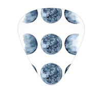 The Moon Guitar Picks 12 Pcs, Acoustic Essential Thick And Thin Plectrums Students 0.46 0.96 0.71 M