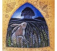 The Moon in the Trees by Hannah Willow - UK made Greetings Card - Hare gazing up into the Night Sky - Birthday Card