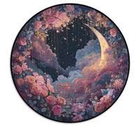 The Moon Is Covered with Roses And Stars Puzzle 1000pcs (67.5x67.5cm) Puzzles, Die Für Erwachsene Und Personen Ab 14 Jahren Geeignet Sind
